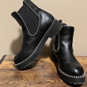 Black Studded Ankle Boots